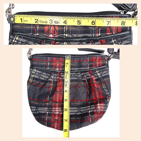Coach, Tartan Plaid, convertible crossbody purse - Picture 6 of 7